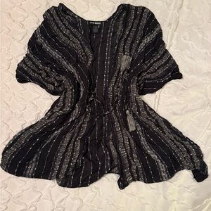 Steve Madden Black Top with Metallic Accents